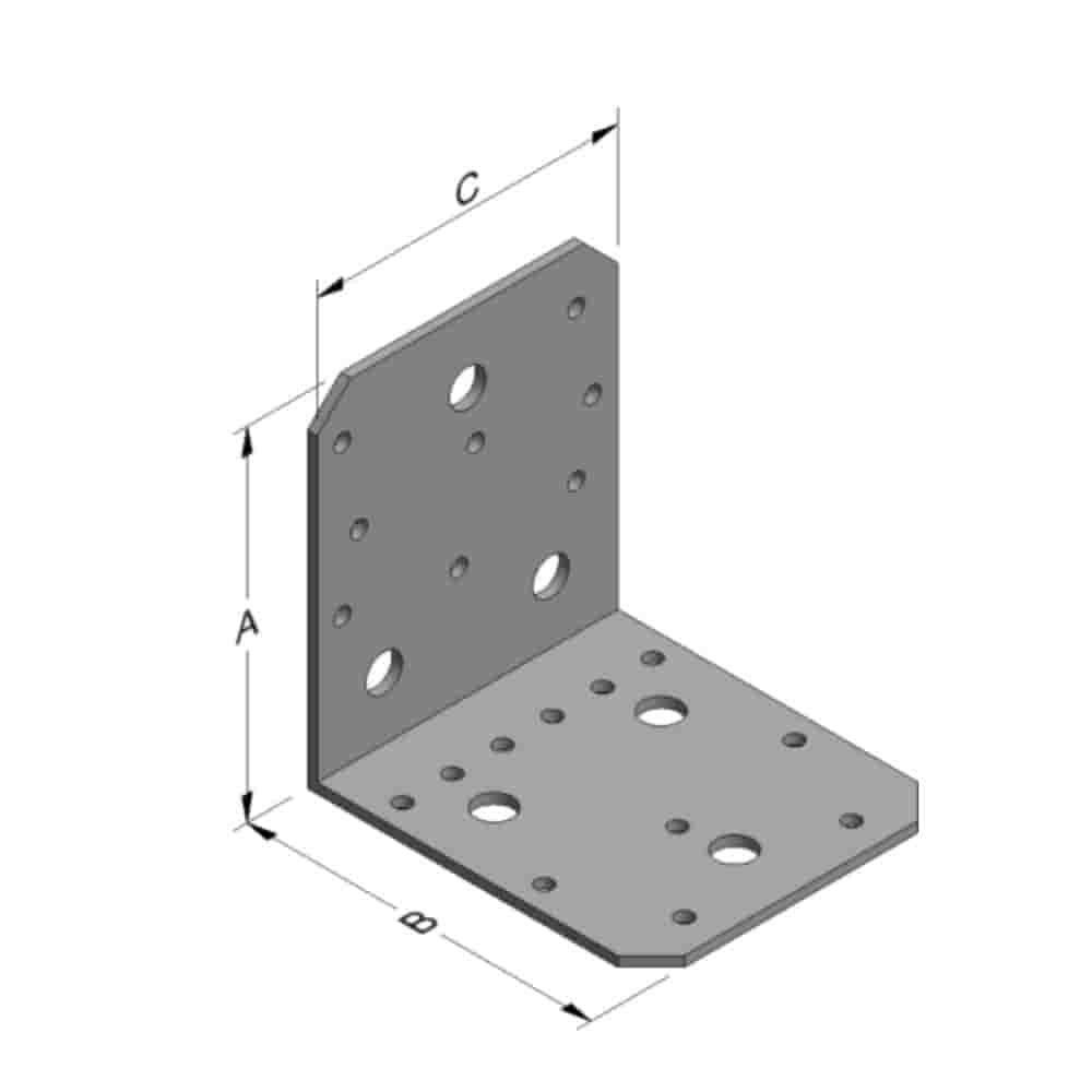 Ceanglóir Uillinne 103 x 103 x 90 x 3 mm gan easnacha-0