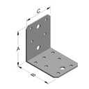 Ceanglóir Uillinne 70 x 70 x 55 x 2 mm gan easnacha-0