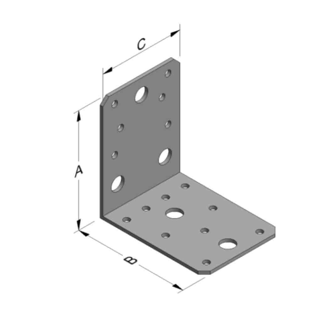 Ceanglóir Uillinne 88 x 88 x 65 x 2,5 mm gan easnacha-0