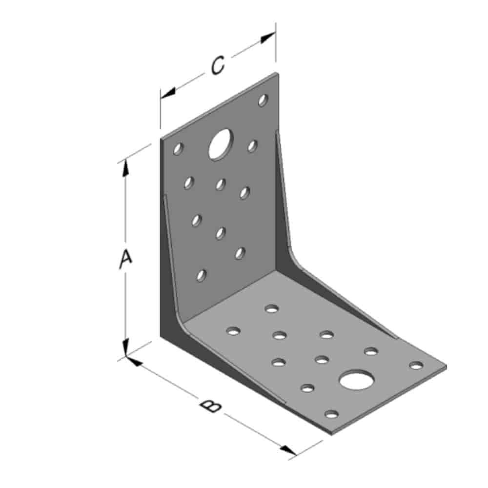 Ceanglóir Uillinne 89 x 89 x 60 x 1,5 mm le Rinn-0