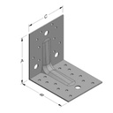 Ceanglóir Uillinne 105 x 105 x 90 x 2 mm le Rinn-0