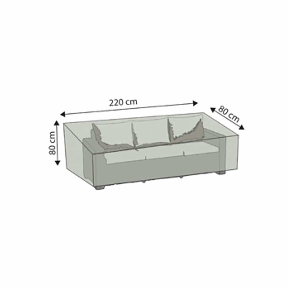 Clúdach Cosanta Deluxe 3er Rattan Tolg, thart ar 220x80x80-0