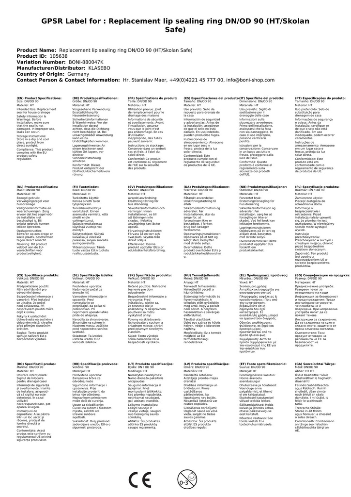 Fáinne Séala Liopa Ionadach DN/OD 90 (HT/Skolan Safe)-2