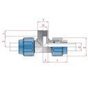 PP PE Feistiú Píopa T-Píosa 25 x 1/2" IG x 25-0