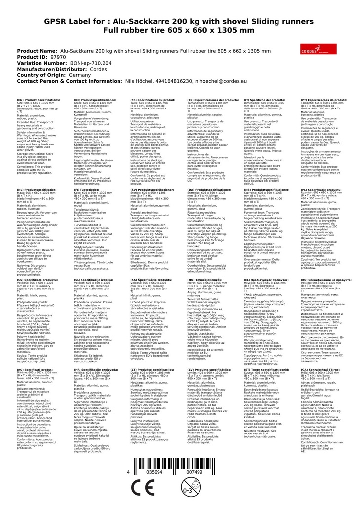 Cairt Alúmanaim 200 kg le Mórán Gáigeán Sleamhnáin Tíománaithe Lánaim Lánrubair 605 x 660 x 1305 mm-2