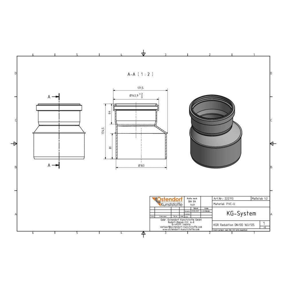 KGR Laghdú DN/OD 160/125-1