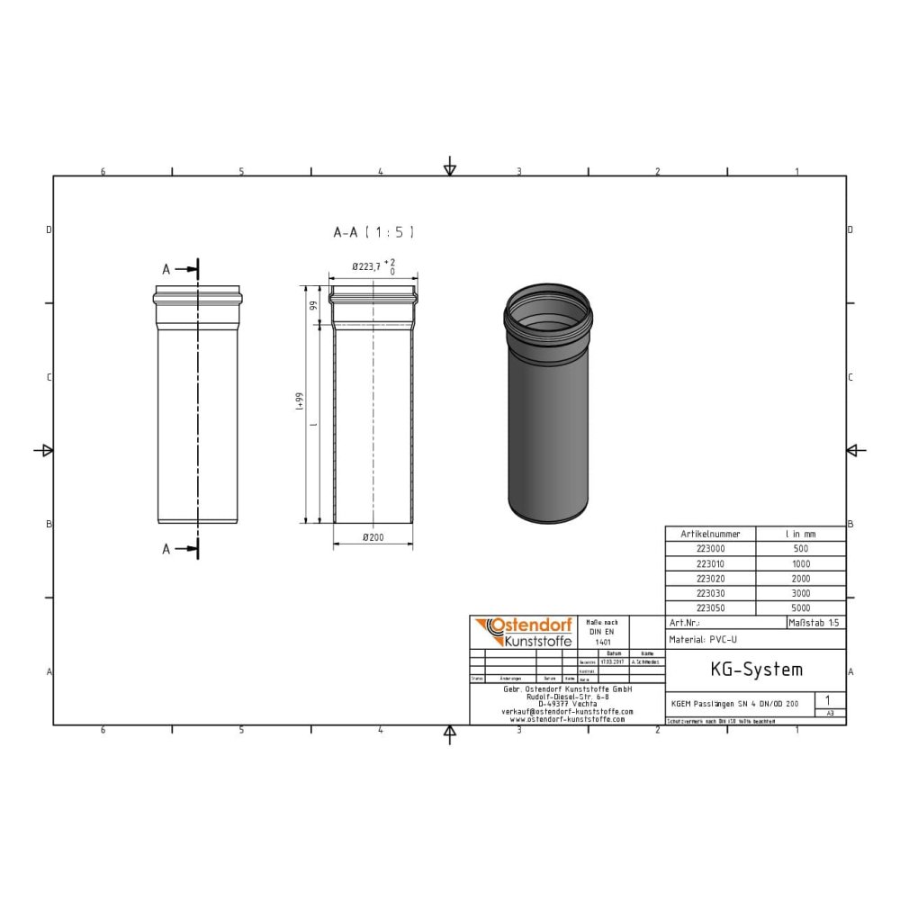 Píobán KGEM SN 4 DN/OD 200 x 1000 mm-1