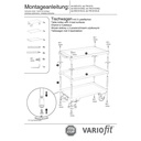 Tralaí Tábla le 3 Urlár, Imill Tróchanach 40 mm ar airde + EasySTOP-1