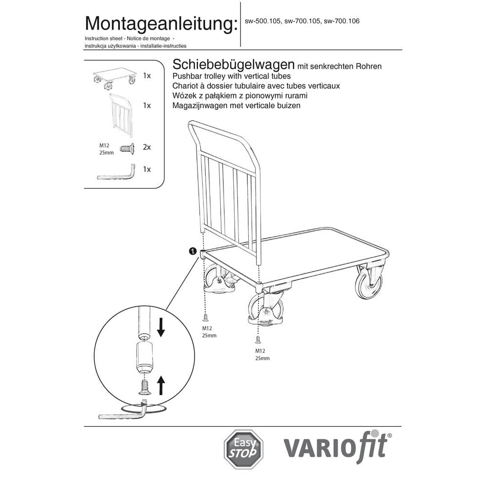 Fáiseán Brúigh 400 kg 4 píopa ingearacha Cineál M + EasySTOP-0