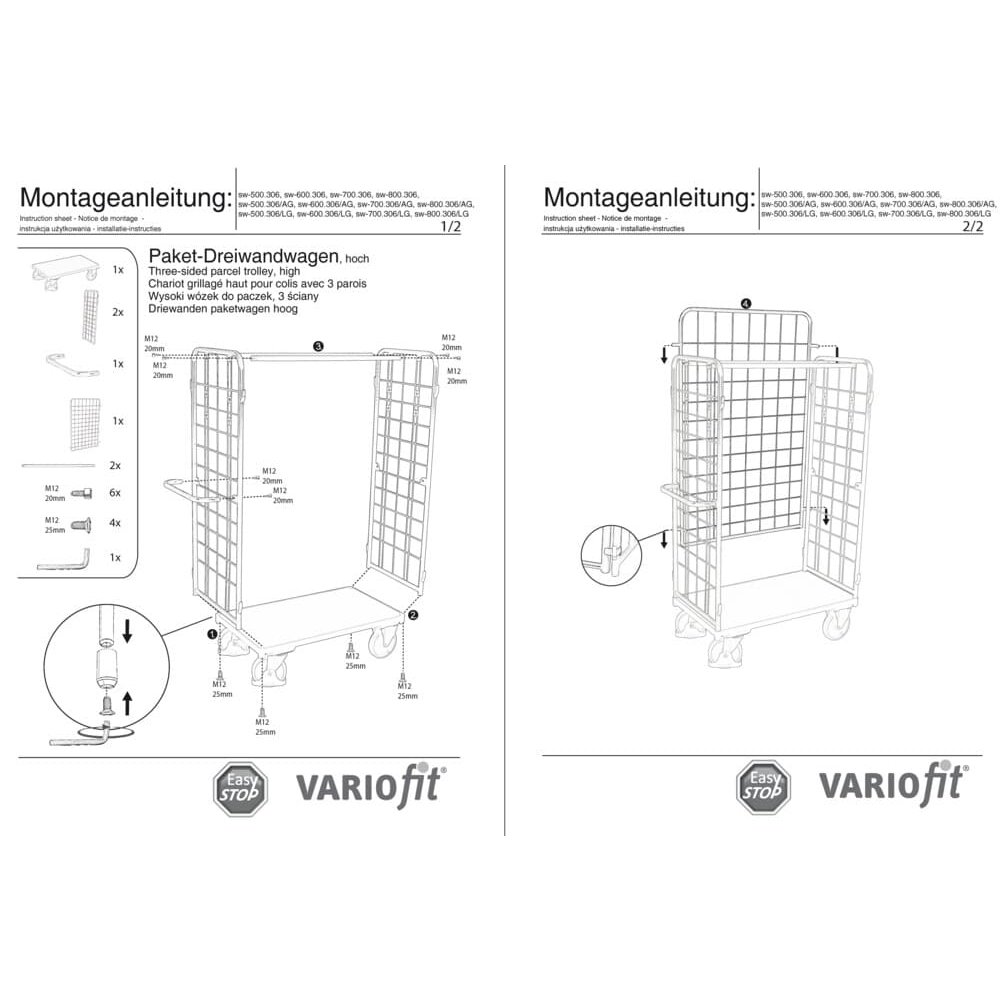 Trí-Wagón Ardbhalaigh Cineál L + EasySTOP-0