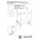 Tábla mór le 2 sheilfeanna, imeall tráidire 40 mm ar airde + EasySTOP-1