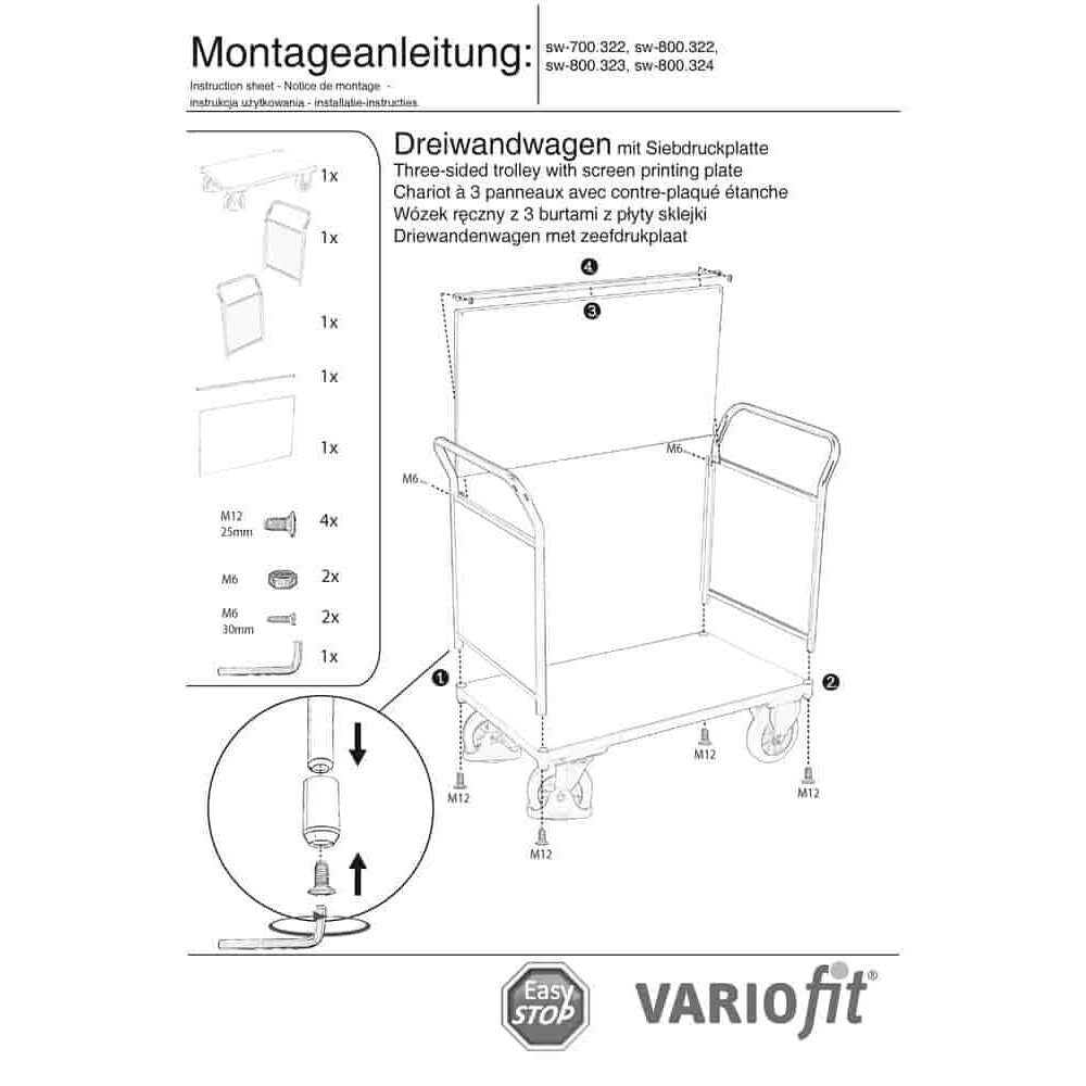 Carrán Tríbhalla 1000 kg Cineál M + EasySTOP-0