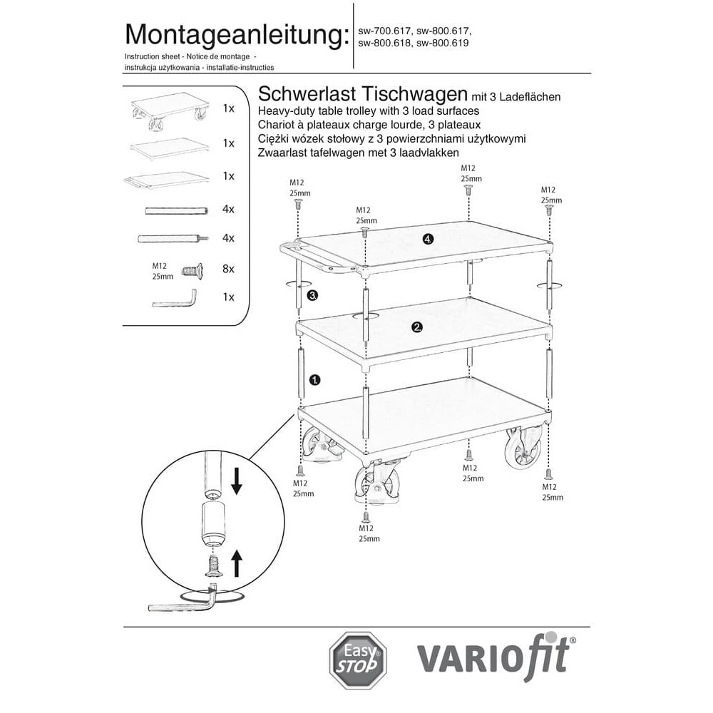 Trolly Trom Trom 1000 kg le 3 Dromanna Cineál M + EasySTOP-0