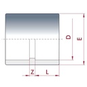 PVC-U Sliogán Greamaithe 32 mm PN16-0