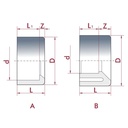 Laghdú PVC-U gearr 25 mm x 20 mm PN16-0