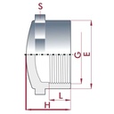 PVC-U Caipín IG 3/4" PN10-0