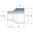 Laghdú PVC-U fada 32-25mm x 20 mm PN16-0