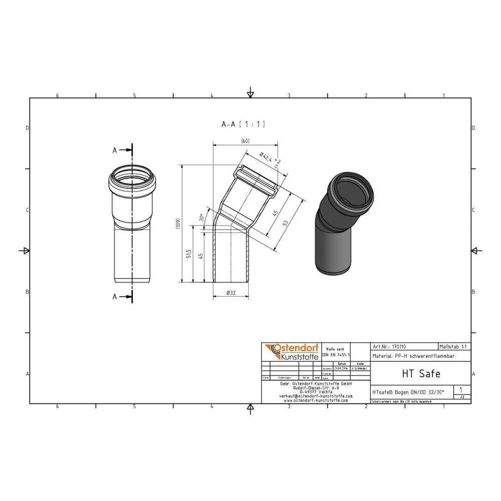 HTsafeB Bogen DN/OD 32 30 Grad-1