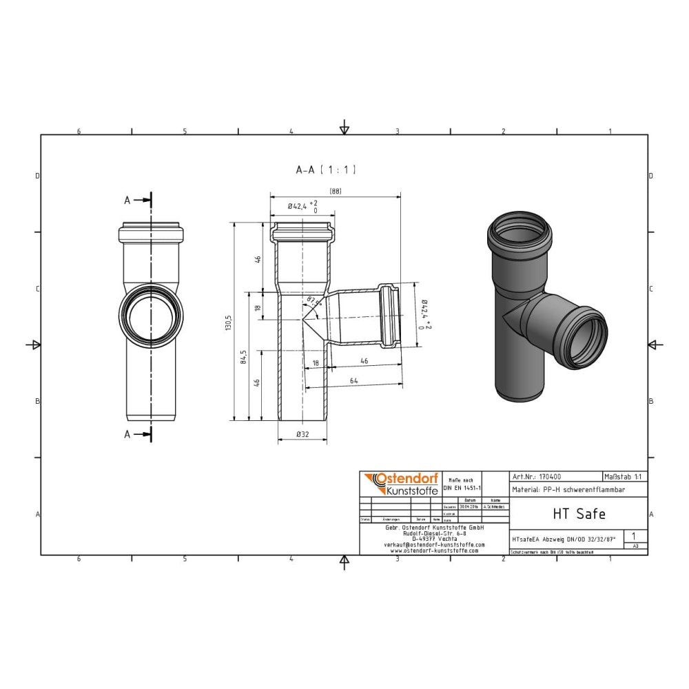 HTsafeEA Brainse DN/OD 32/32 88,5 Céim-1