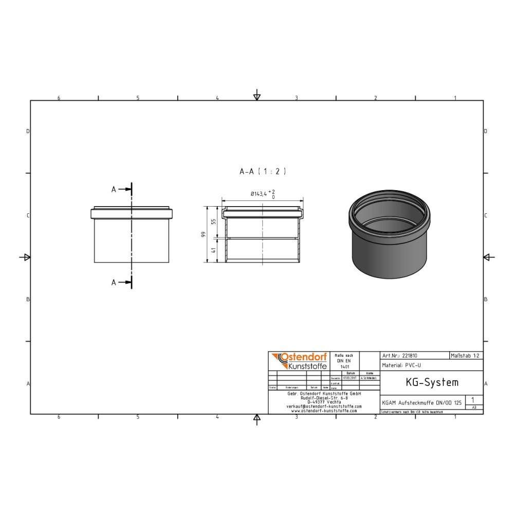 KGAM Muffa Bainte DN/OD 125-0