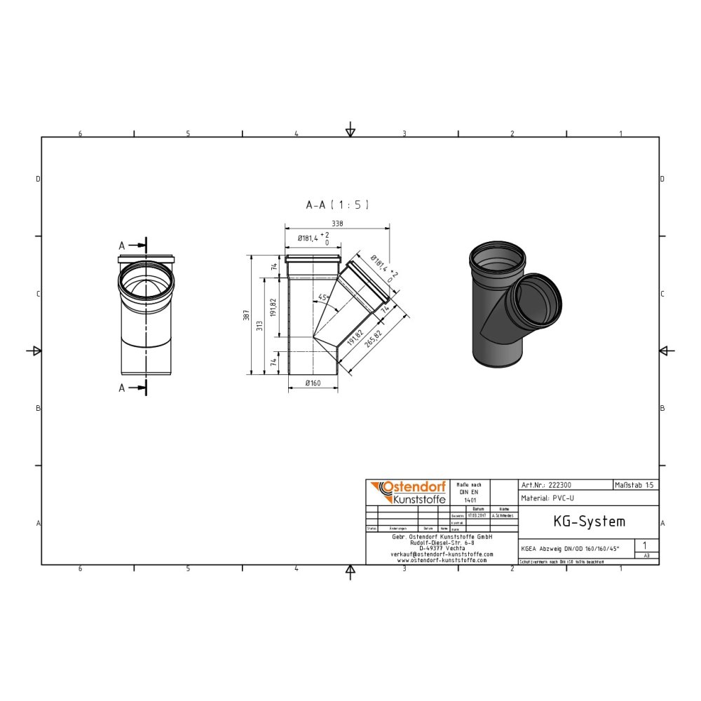 KGEA Brainse DN/OD 160/160 45 Céim-0