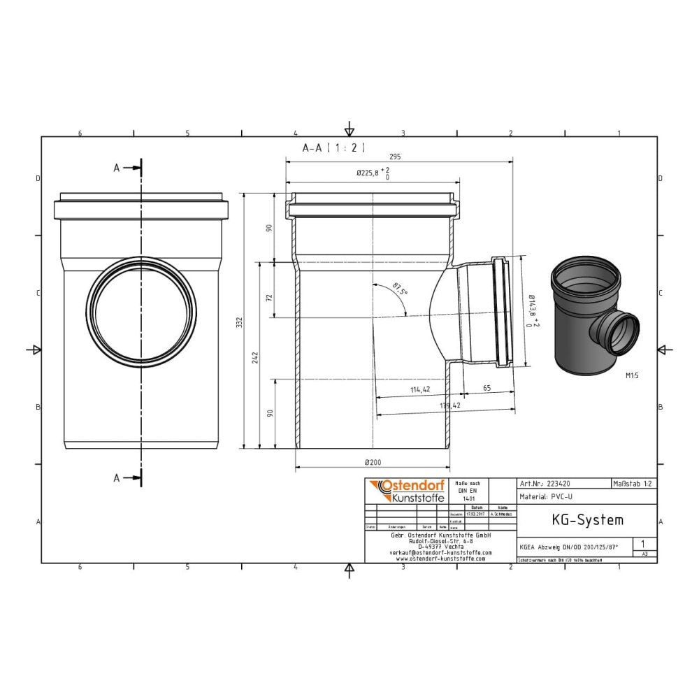 KGEA Abzweig DN/OD 200/125 87 Céim-0