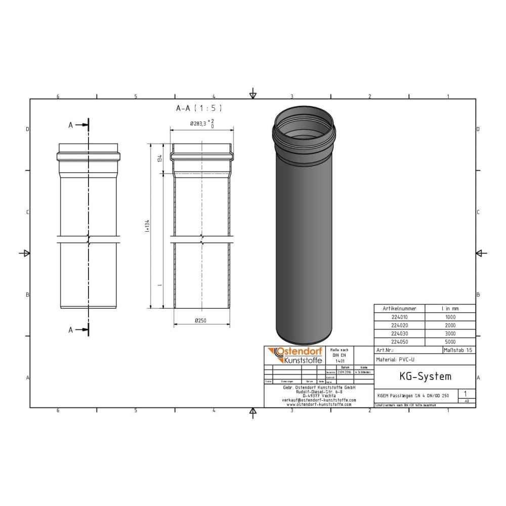 KGEM Píopa SN 4 DN/OD 250 x 1000 mm-1