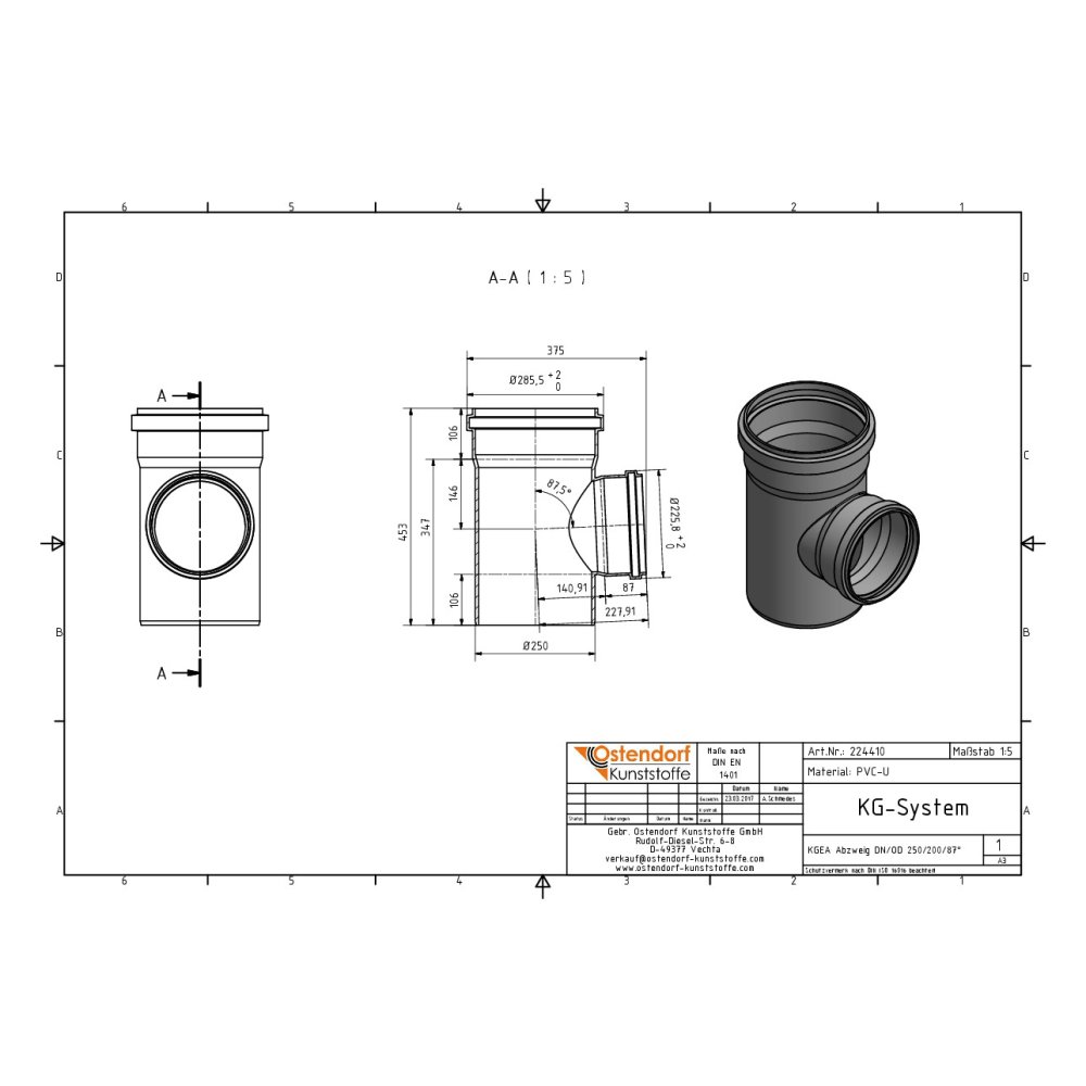 KGEA Brainse DN/OD 250/200 87 Céim-1