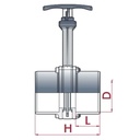 Slide Gate Valve 63 x 63 Adhesive Socket on Both Sides-0