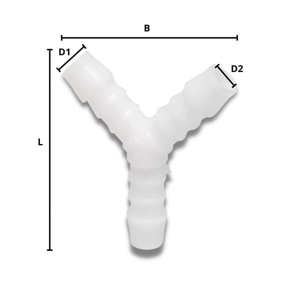 Nascadóir Feadán Plaisteach Y-Píosa 4 mm-0