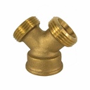 Threaded Fitting Brass Y - Piece 3/4" Female x 3/4" Male