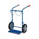 Trolley buidéal cruach 200 kg do 2 bhuideál cruach Follagán lánghluaisneach 855 x 975 x 1240 mm