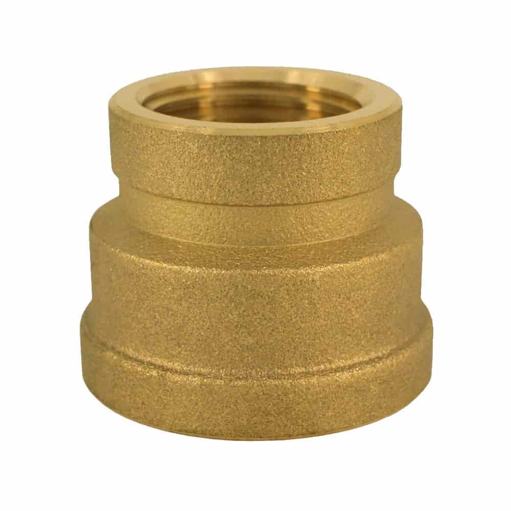 Threaded Fitting Brass Coupling Reduced 1" Female Thread x 1/2" Female Thread