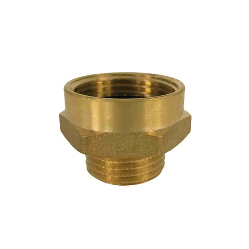 [BONI-34446K] Threaded Fitting Brass Double Nipple Extended 1 1/2" M x 2" F