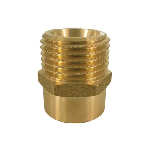 [BONI-34434K] Threaded Fitting Brass Double Nipple Reduced 1" Female x 1 1/4" Male