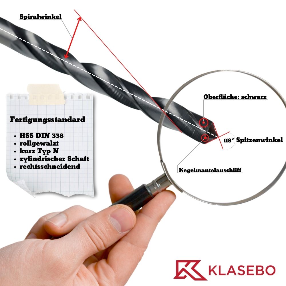 Greamaire Bíseach HSS-R DIN 338 rollta Ø 1,5 mm-3