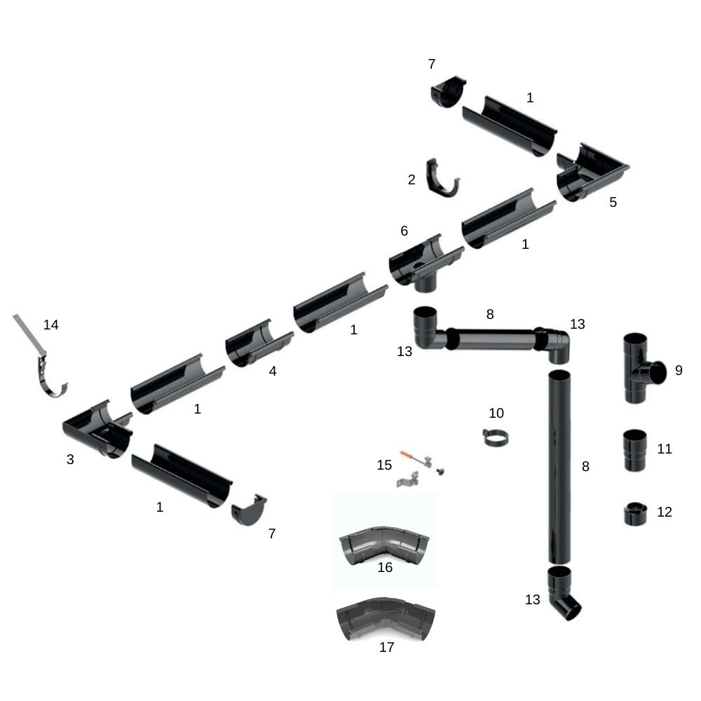 Bogen 67, 5° donn System 90-5